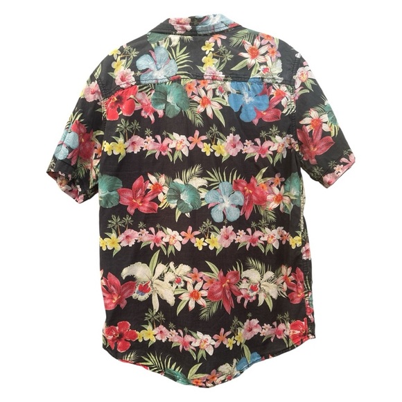 On the Byas Hawaiian Button Down Shirt Tropical Floral Beach Vacation Sz M - Picture 2 of 8